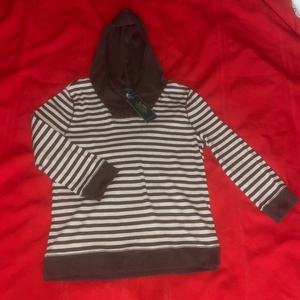 Med. LRL 3/4 Sleeve Striped Top